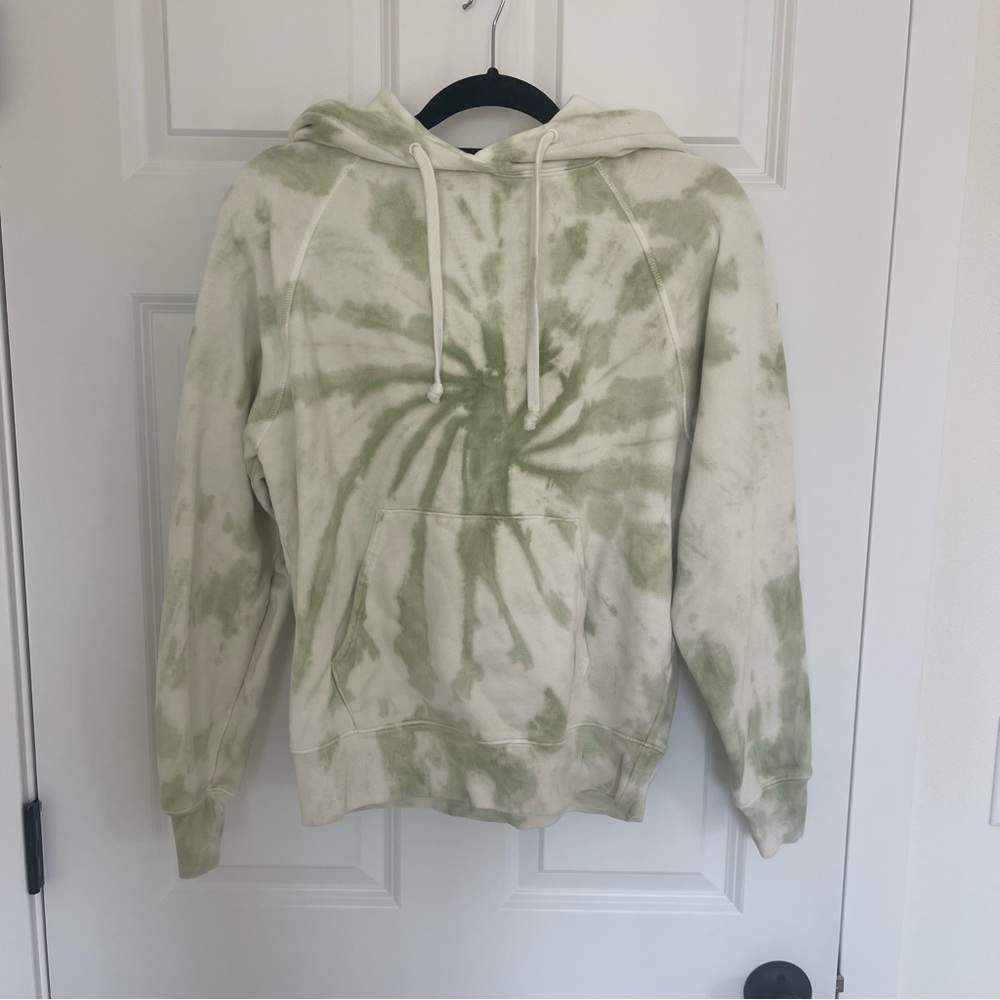 Reformation light sage Green Tie-Dye Hoodie